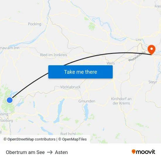 Obertrum am See to Asten map