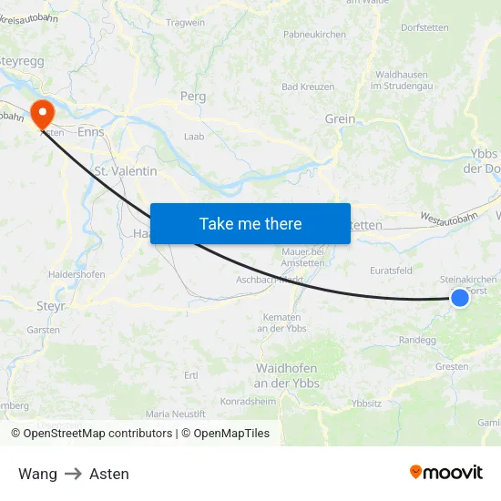 Wang to Asten map