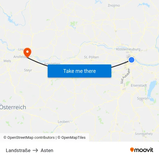 Landstraße to Asten map