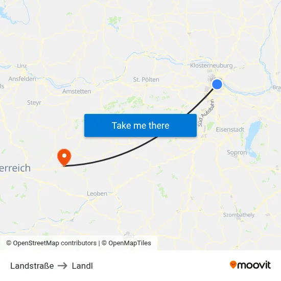 Landstraße to Landl map