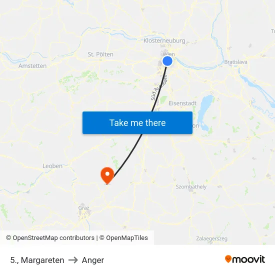 5., Margareten to Anger map
