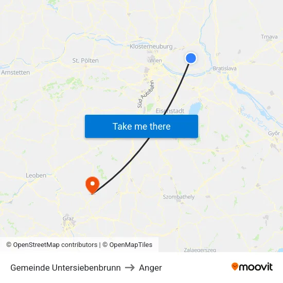 Gemeinde Untersiebenbrunn to Anger map