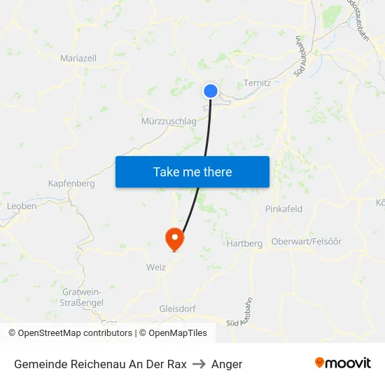 Gemeinde Reichenau An Der Rax to Anger map