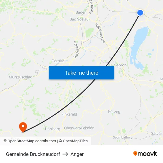 Gemeinde Bruckneudorf to Anger map