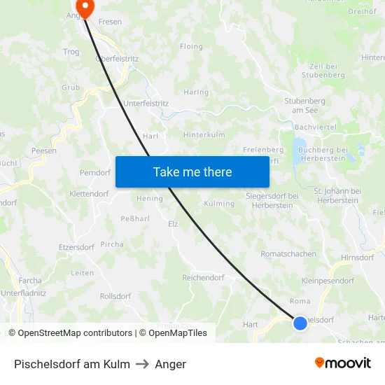 Pischelsdorf am Kulm to Anger map