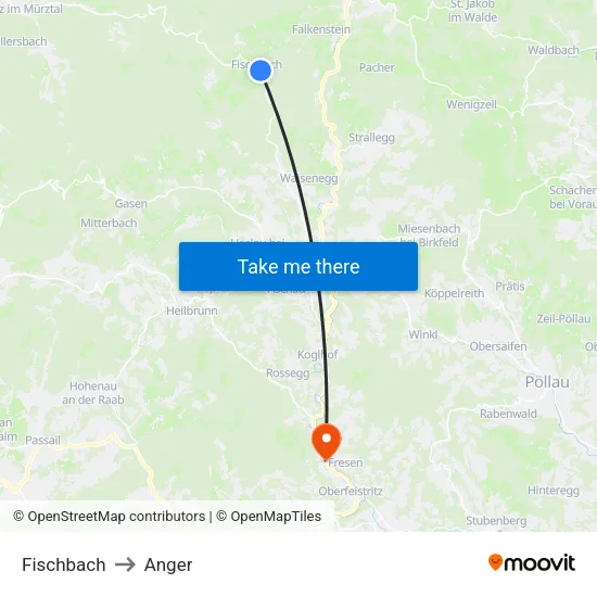 Fischbach to Anger map