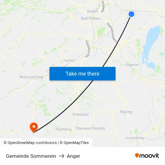 Gemeinde Sommerein to Anger map