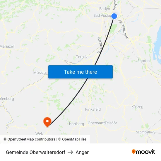 Gemeinde Oberwaltersdorf to Anger map