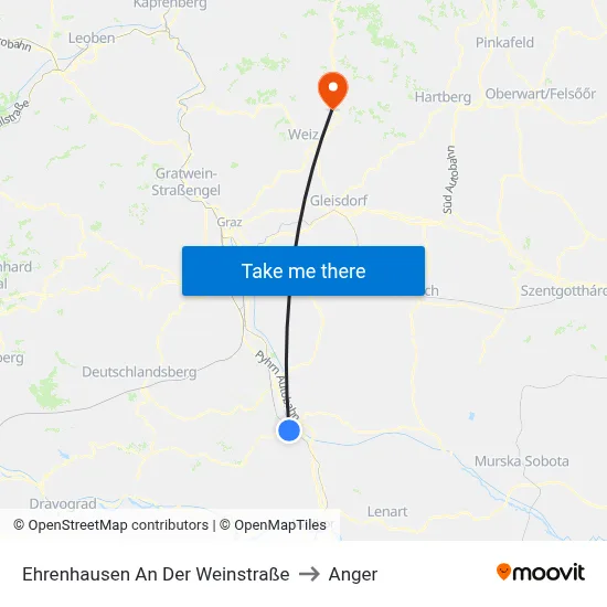Ehrenhausen An Der Weinstraße to Anger map