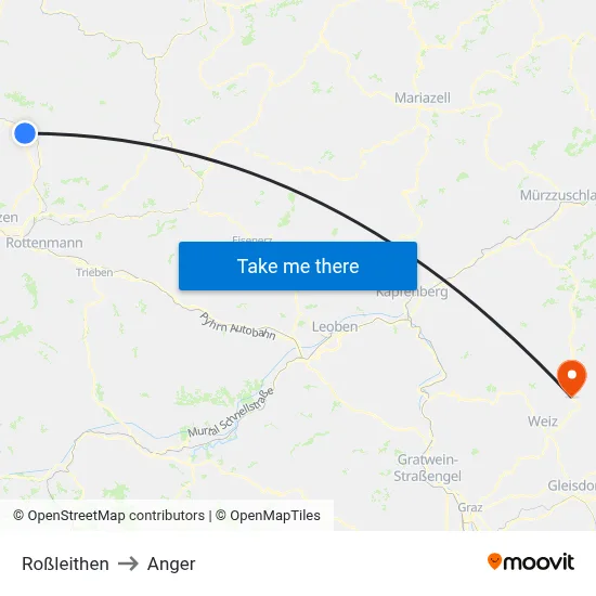 Roßleithen to Anger map