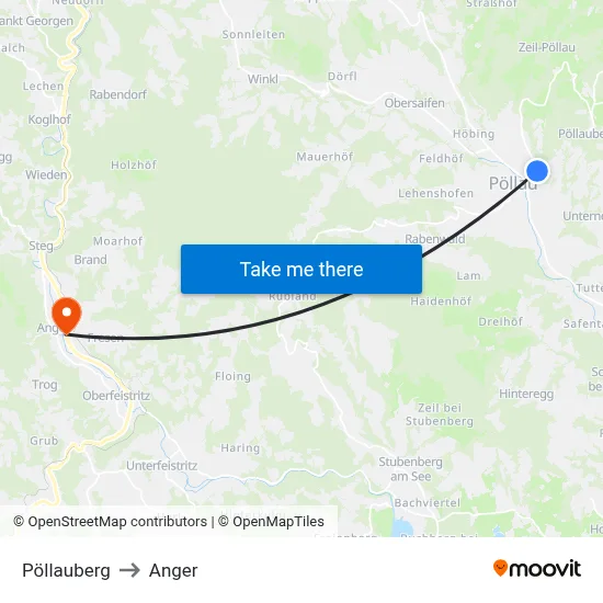 Pöllauberg to Anger map