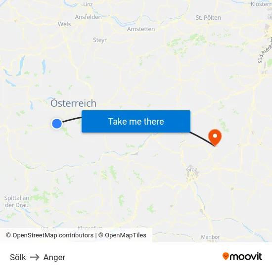 Sölk to Anger map
