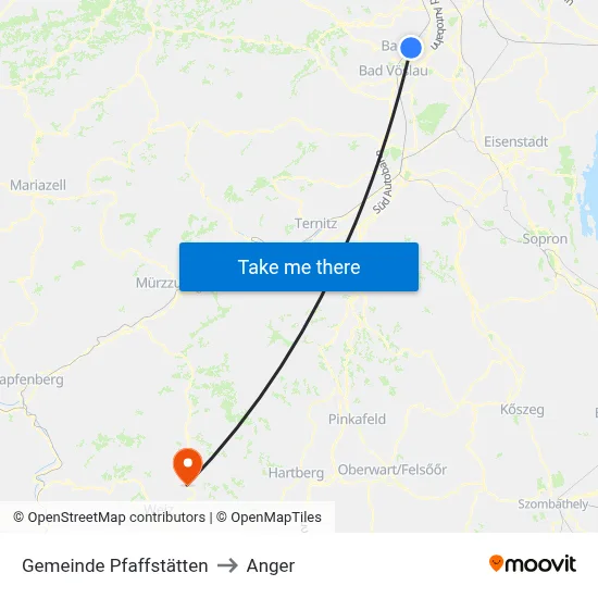 Gemeinde Pfaffstätten to Anger map