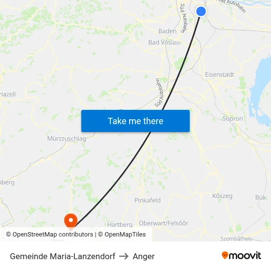 Gemeinde Maria-Lanzendorf to Anger map
