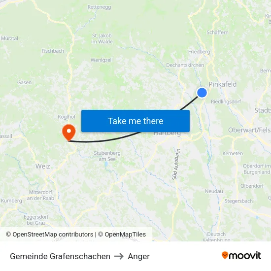 Gemeinde Grafenschachen to Anger map