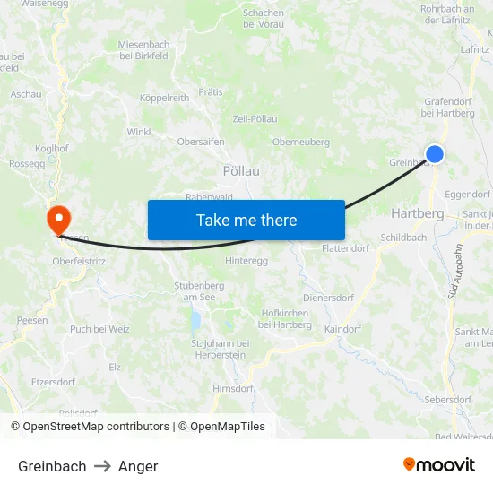 Greinbach to Anger map