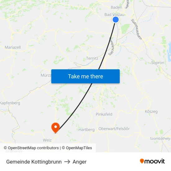 Gemeinde Kottingbrunn to Anger map