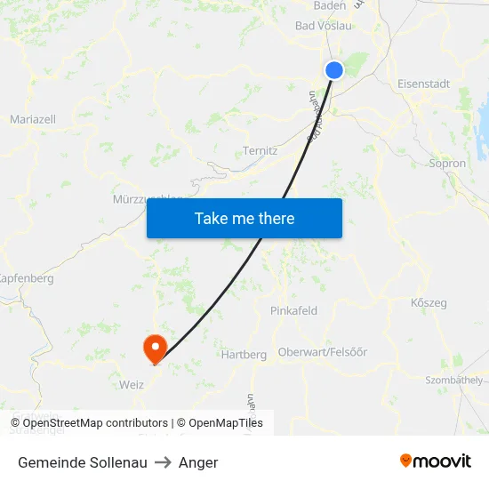 Gemeinde Sollenau to Anger map