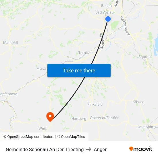 Gemeinde Schönau An Der Triesting to Anger map