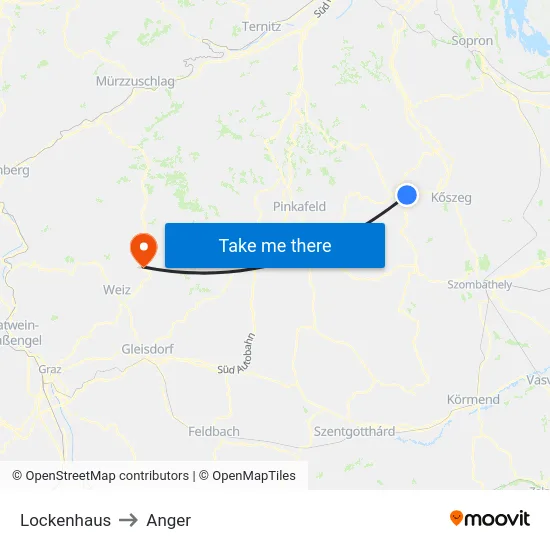 Lockenhaus to Anger map