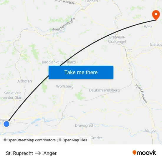 St. Ruprecht to Anger map