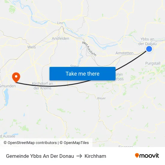Gemeinde Ybbs An Der Donau to Kirchham map
