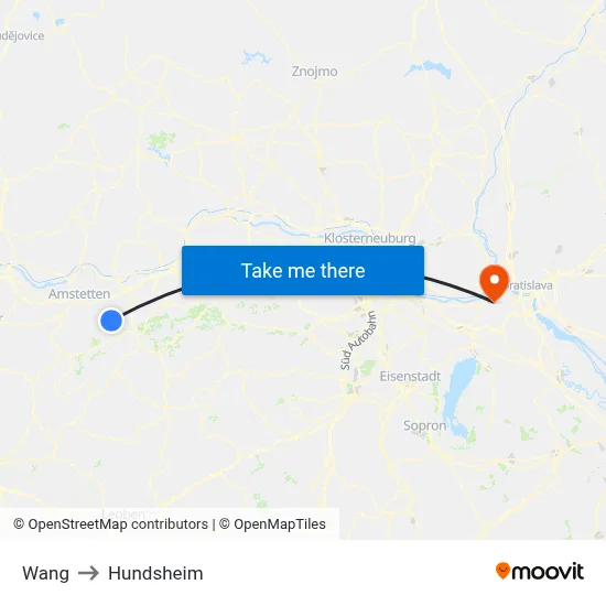 Wang to Hundsheim map
