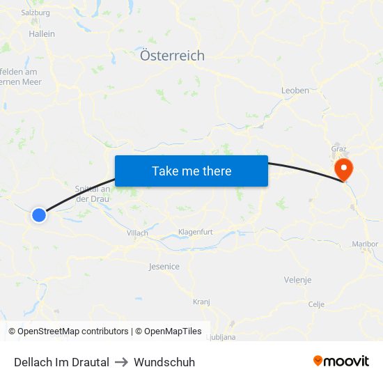Dellach Im Drautal to Wundschuh map