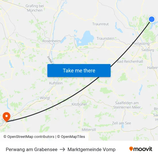 Perwang am Grabensee to Marktgemeinde Vomp map