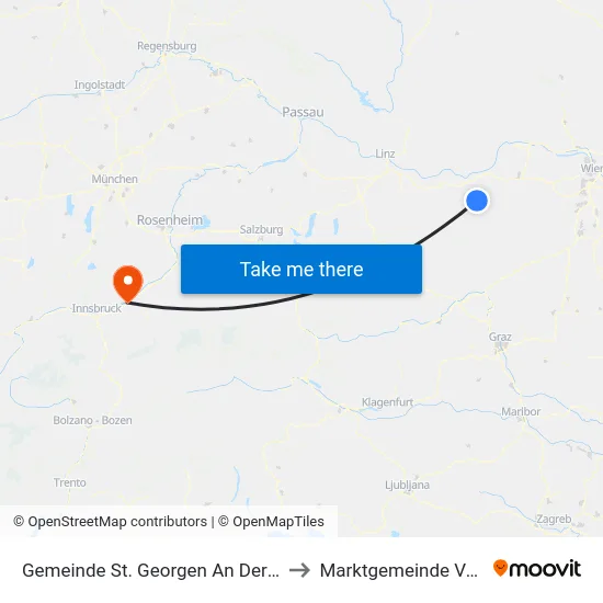 Gemeinde St. Georgen An Der Leys to Marktgemeinde Vomp map