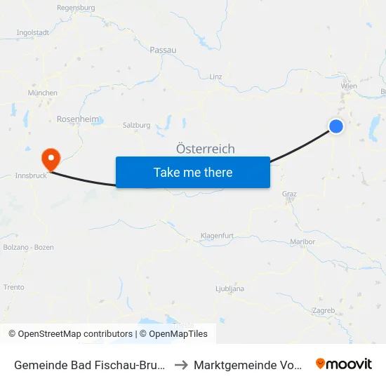 Gemeinde Bad Fischau-Brunn to Marktgemeinde Vomp map