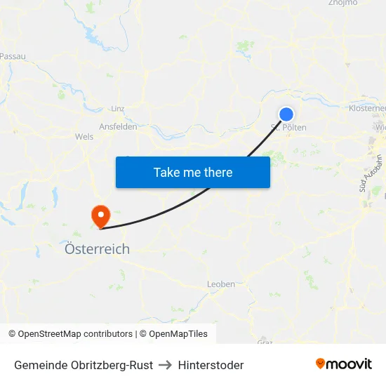 Gemeinde Obritzberg-Rust to Hinterstoder map