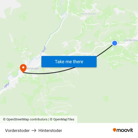Vorderstoder to Hinterstoder map