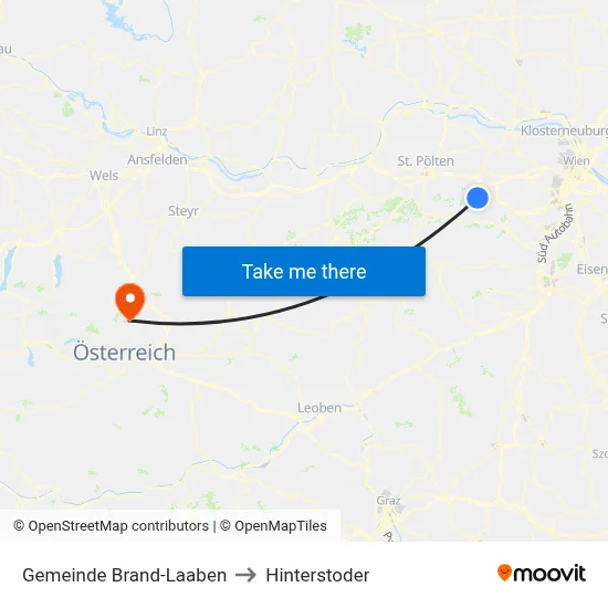 Gemeinde Brand-Laaben to Hinterstoder map