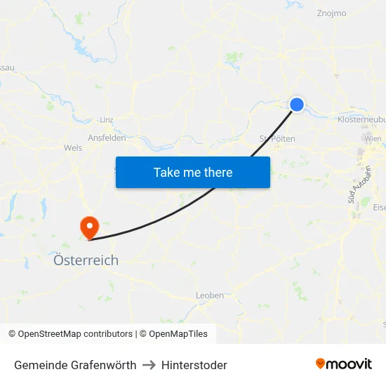 Gemeinde Grafenwörth to Hinterstoder map