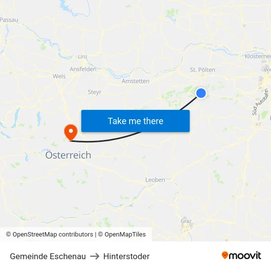 Gemeinde Eschenau to Hinterstoder map