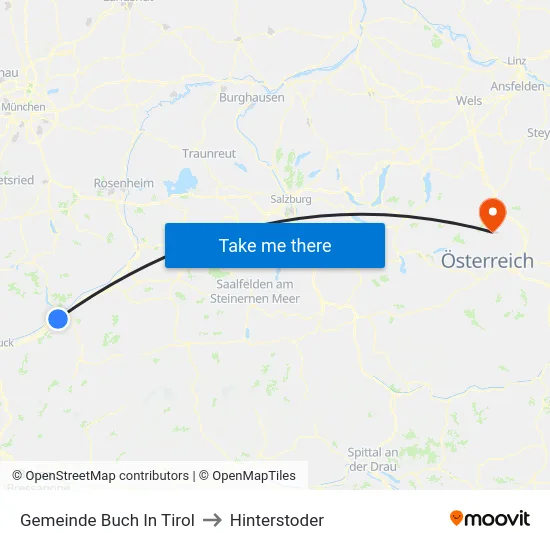 Gemeinde Buch In Tirol to Hinterstoder map