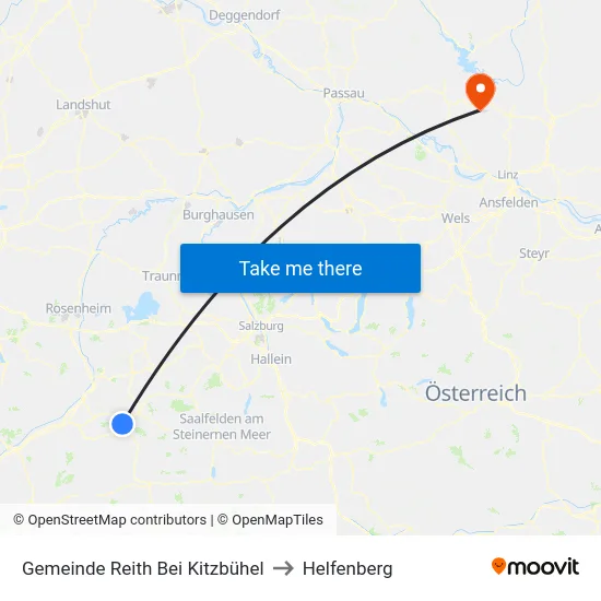 Gemeinde Reith Bei Kitzbühel to Helfenberg map