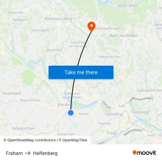 Fraham to Helfenberg map