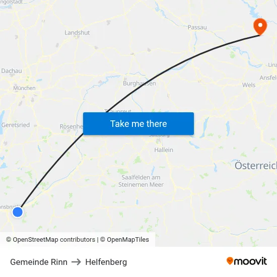 Gemeinde Rinn to Helfenberg map
