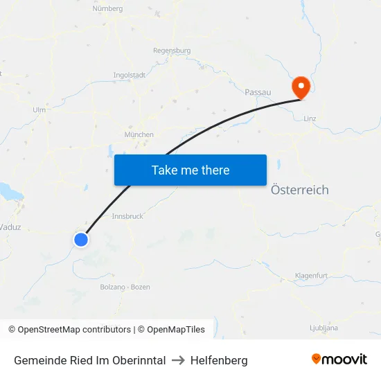 Gemeinde Ried Im Oberinntal to Helfenberg map