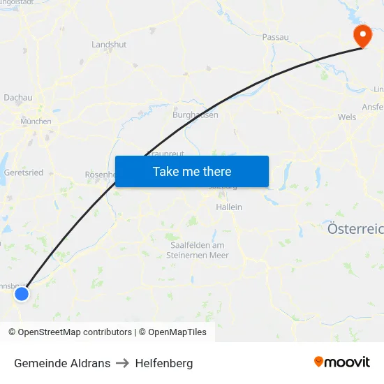 Gemeinde Aldrans to Helfenberg map