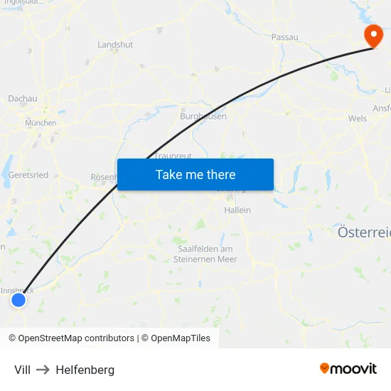 Vill to Helfenberg map
