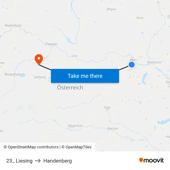 23., Liesing to Handenberg map