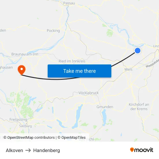 Alkoven to Handenberg map
