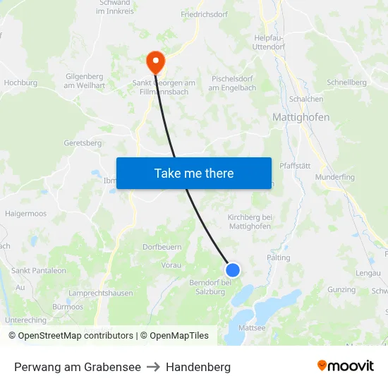 Perwang am Grabensee to Handenberg map