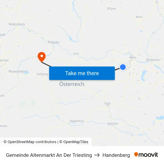 Gemeinde Altenmarkt An Der Triesting to Handenberg map
