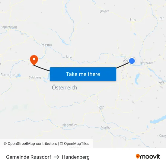 Gemeinde Raasdorf to Handenberg map