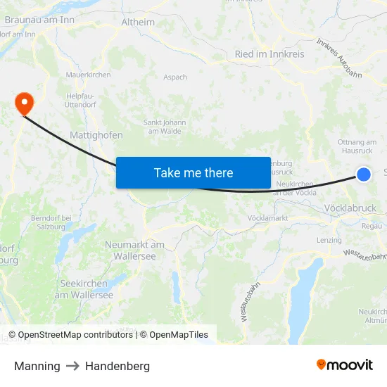 Manning to Handenberg map