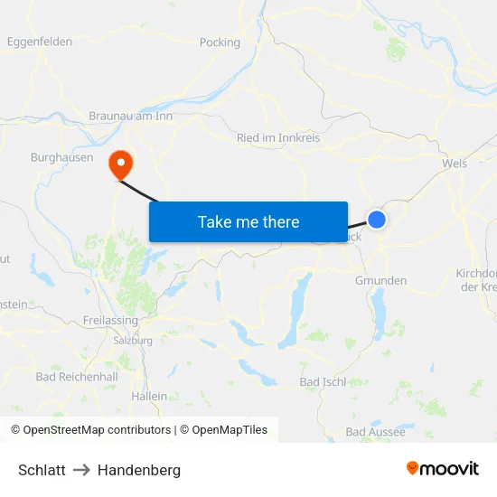 Schlatt to Handenberg map